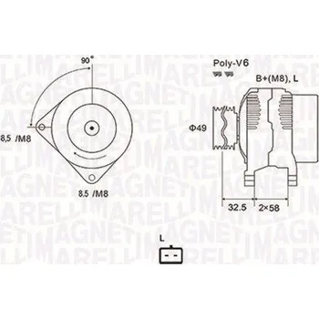Alternátor generátor MAGNETI MARELLI MQA1627