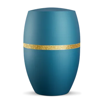 Smuteční dekorace Ekologická urna Glamour Gold - Tyrkysová
