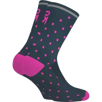 Pánské ponožky Cyklo ponožky ROCK MACHINE Long modrá-fialová Velikost: 39-42