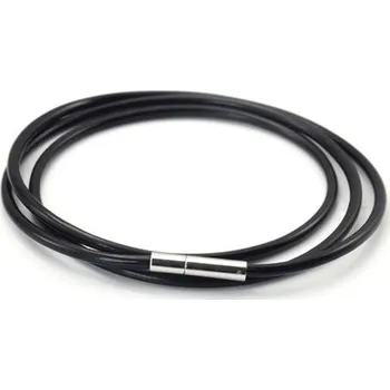 Náhrdelník Šperky4U Kaučuková šňůrka na krk černá tl. 5 mm - LR1116-050-45