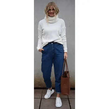 Dámský svetr svetr M.ASCH-Be original Turtleneck Structure - Cream S/M