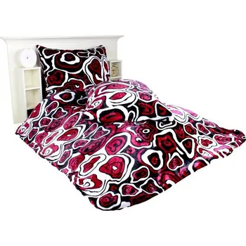 Povlečení Povlečení mikroplyš zavináč vínový 200x220