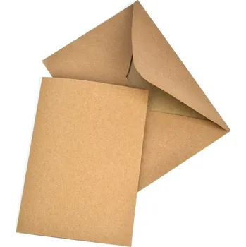 Sada přání s obálkou A6, kraft, 10 ks, 300 g