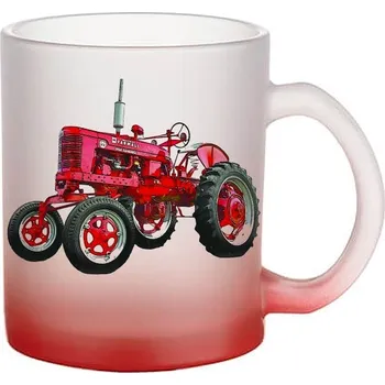 Skleněný hrnek McCormick Farmall (hrneček s traktorem matné sklo)
