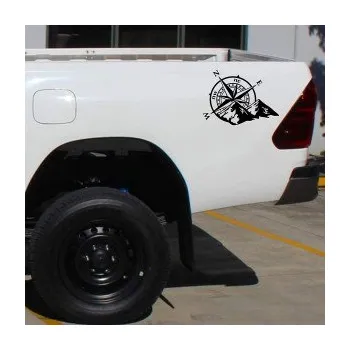 Samolepící dekorace SAMOLEPKA Kompas 003 levá hory (09 - bílá) NA AUTO, NÁLEPKA, FÓLIE, POLEP, TUNING, VLASTNÍ TEXT, TISK, AUTOSAMOLEPKY.cz, POLEPY, OBRÁZEK, LOGO, SAMOLEPKY
