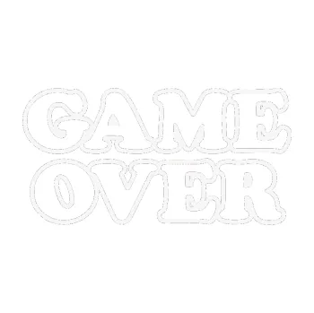 Polep vozidla SAMOLEPKA Game over nad sebou 001 (09 - bílá) NA AUTO, NÁLEPKA, FÓLIE, POLEP, TUNING, VLASTNÍ TEXT, TISK, AUTOSAMOLEPKY.cz, POLEPY, OBRÁZEK, LOGO, SAMOLEPKY
