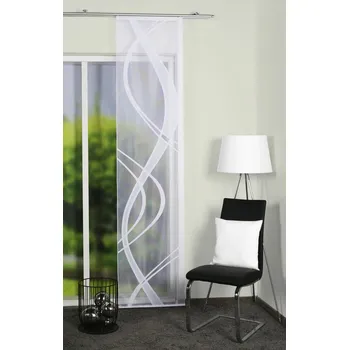 Záclona Home Wohnideen japonská stěna 84198 TIBASO 0107 bila 245x57 cm (v x s)