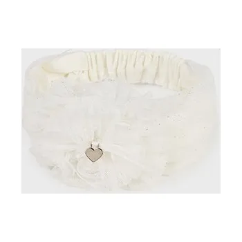 Čepice Mayoral slavnostní čelenka 9728 smetanová, bílá, růžová barva: smetanová