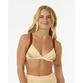 Dámská móda Plavky Rip Curl BLOCK PARTY SPLICED FIXED TRI Bone velikost XS