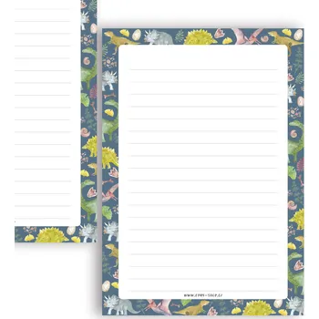 Blok ePipí Dopisní papíry Dinosauři A5 25 listů