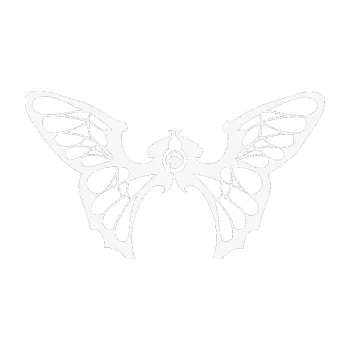 Samolepící dekorace Motýl 001 pravá (09 - bílá) SAMOLEPKA NA AUTO, NÁLEPKA, FÓLIE, POLEP, TUNING, VLASTNÍ TEXT, TISK, AUTOSAMOLEPKY.cz, POLEPY, OBRÁZEK, LOGO, 3D STICKERS