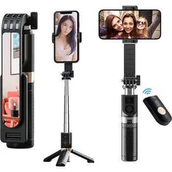 TT-TopTechnology SELFIE tyč pro Poco X4 GT, 80cm s držákem, vestavěným stativem a bezdrátovým bluetooth ovládáním spouště