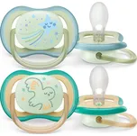 Philips AVENT Šidítko Ultra Air Nighttime 0-6m, 2ks - kluk
