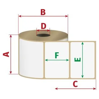 Tiskárna štítků Etikety Zebra PolyPro 4000D, dutinka: 19mm, průměr: : 76mm, 76,2x25,4mm, 500 etiket/role