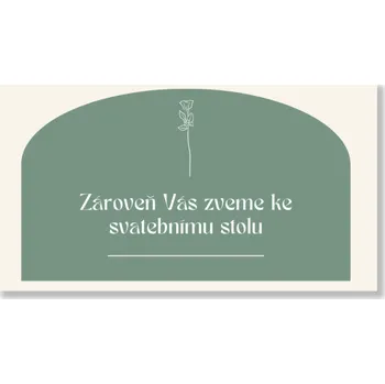 Svatební dekorace Personal Kartička ke stolu - Greenery Rose Zvolte množství: od 31 ks do 60 ks