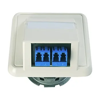 Elektrická zásuvka TELEGARTNER Zásuvka pro kabelový kanál, 2x LC duplex (100022459) - 21.17.0621