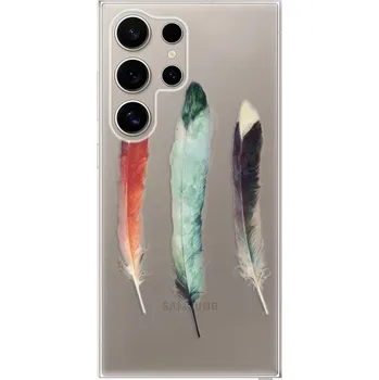 Pouzdro na mobilní telefon Odolné silikonové pouzdro iSaprio - Three Feathers - Samsung Galaxy S24 Ultra