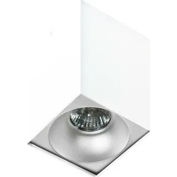 Bodové svítidlo Stropní bodové přisazené svítidlo AZzardo Hugo white AZ0827 GU10 1x50W IP20 9,5cm hranaté bílé