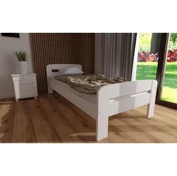Postel Postel z masivu borovice Bohdana 90x200 cm bílá + rošt ZDARMA