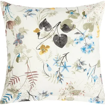 Povlak na dekorativní polštářek Bellatex Povláček bavlněný modré kvítí 40x40 cm