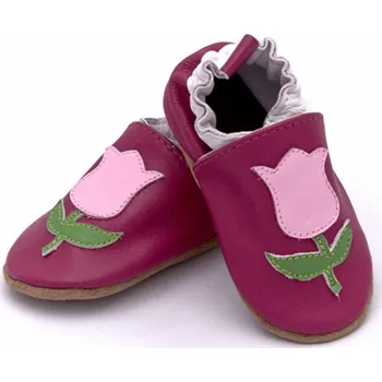 Capáčky Kožené capáčky 0-6 měsíců KBU 004 carmine