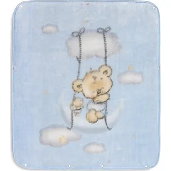 Dětská deka Interbaby Deka Medvídek 80x90 Modrá