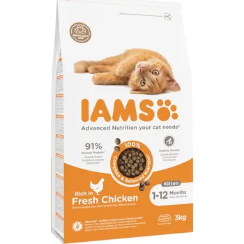 Krmivo pro kočku 2x3kg IAMS for Vitality Kitten Fresh Chicken