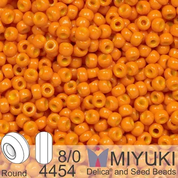 Korálek Korálky Miyuki Round 8/0. Barva 4454 Duracoat Dyed Opaque Kumquat. Balení 5g