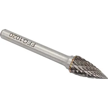 Fréza Technická fréza oválná špičatá 10 x 20 mm, délka 60 mm, TYP G, stopka 6 mm, XL-TOOLS