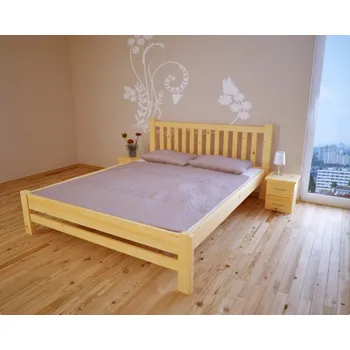 Postel Postel z masivu smrk Kinga 140x200 + rošt ZDARMA