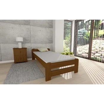 Postel Postel z masivu Evropa 80x200 cm dub + rošt ZDARMA