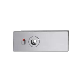 Dveřní kování GK - PURISTO S - ZÁMEK na skleněné dveře - WC S2L - magnetický kování na sklo WC set BN - Broušená nerez (71)