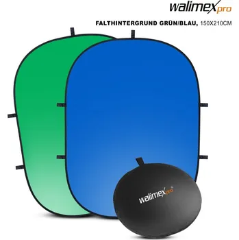 Fotopozadí Walimex pro&nbsp;2v1 skládací pozadí zelené/modré&nbsp;150x210 cm