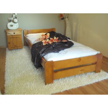 Postel Zvýšená postel z masivu Halle 90x200 cm olše + rošt ZDARMA