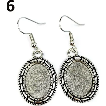 Kovová náušnicová lůžka k dekorování pryskyřicí Varianta: 6