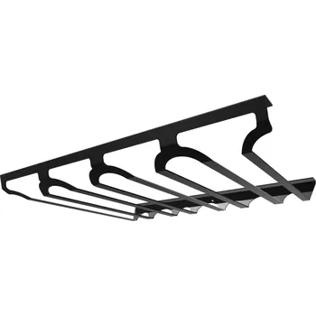 Sklenice Držák sklenic na víno CUBE - čtyřřadý, 400x289x35 mm, černý mat.