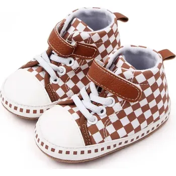 Capáčky Capáčky 0-6 měsíců - BB2256 - hnědobílé čtverečky