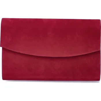 Kabelka Pevné semišové psaníčko 361 tmavěčervené