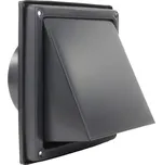 Ventishop VMNKD 125 větrací mřížka nerezová s klapkou a přírubou, černá