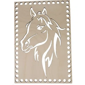 Dřevěný výřez na háčkování obdélník vyřezávaný 150x200 mm