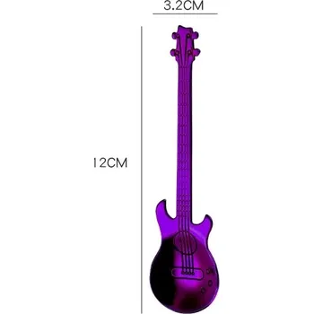 Příbor Vychytávka do domácnosti | dezertní lžička - styl kytara - Fialová