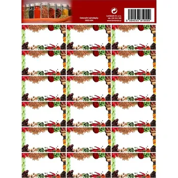 samolepka Samolepky na kořenky - bez textu - koření