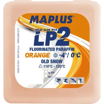 Lyžařský vosk Vosk na lyže - parafín Briko Maplus LP2 Orange -4 až 0°C 250g