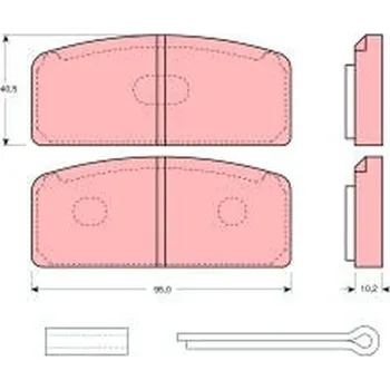 Brzdová destička Sada brzdových destiček, kotoučová brzda TRW GDB108