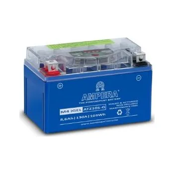 Motobaterie Motocyklová / moto gelová baterie AMPERA GEL ATZ10S-G 12V 8,6Ah 130A 150x87x94 LEVÁ (vysoká odolnost vůči vibracím, cyklické zátěži a extrémní schopností zvládat i hluboké vybití)