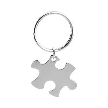 Přívěsek OPT1008-P Ocelový přívěšek na klíče - puzzle