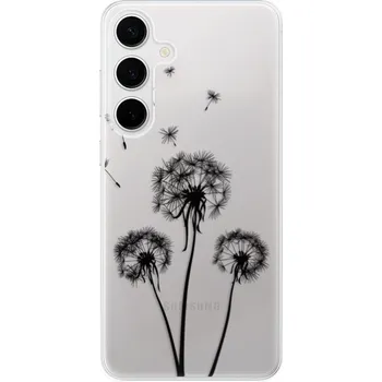 Pouzdro na mobilní telefon Odolné silikonové pouzdro iSaprio - Three Dandelions - black - Samsung Galaxy S24+