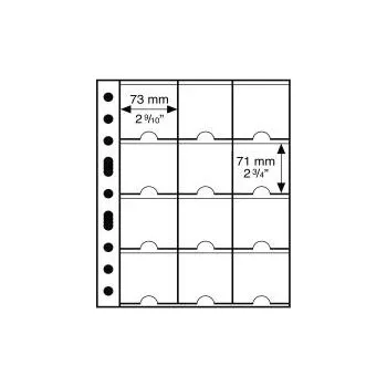 Obal pro sběratelský předmět Listy GRANDE M 12 K na velké mincovní rámečky průhledné