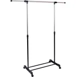 Luki stojan na oděvy na kolečkách černý