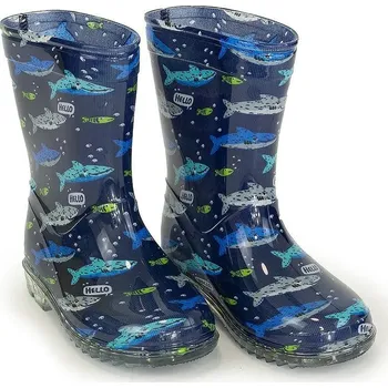 Dívčí holínky Pidilidi Holínky dětské PVC žralok Vel. 22